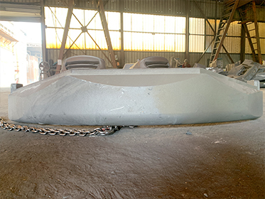 Zunhua Shengjian Fanrong Machinery Co., Ltd., 신규 고객의 미니 굴삭기용 테일 카운터웨이트 샘플 납품 완료